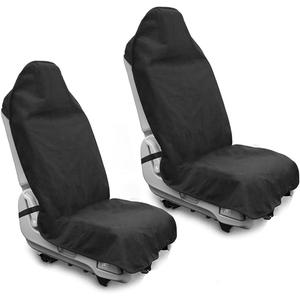 Waterproof Sweating Car Seat Cover for Post Gym Workout, Running, Swimming, Beach and Hiking, Universal Fit Non-Slip Bucket Seat Protector for Cars SUV Trucks, Machine Washable (2pcs Black)