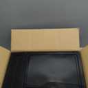 Attelite Shoe Box,Set of 6,Stackable Plastic Clear Shoe Box Organizer with Magnetic Door,Shoe Storage Box Thicken Sturdy,Easy Assembly,Fit up to US Size 12,Black (XL-6-pcs)