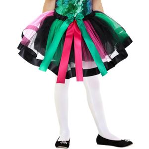 Skicuff Tutu Skirt Layered Tulle Tutu Dress Costume for Carnival Witch Cosplay Party Supplies (L)