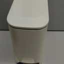 Cesun Small Bathroom Trash Can with Lid Soft Close, Step Pedal, 6 Liter / 1.6 Gallon Stainless Steel Garbage Can with Removable Inner Bucket, Anti-Fingerprint Finish (Creamy White)