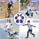 Wemfg Kids Protective Gear Set Knee Pads for Kids 3-14 Years Toddler Knee and Elbow Pads with Wrist Guards 3 in 1 for Skating Cycling Bike Rollerblading Scooter, M(7-13Years)