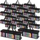 Woanger 20 Pieces Cd Storage Bags Transparent PVC DVD Storage Cases 1000 Cd Total Water Resistant DVD Holder with Handles and Zipper Clear Media Organizer for Albums Video Games