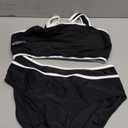 DaiLiWei High Waisted Bikini Sets for Women Two Piece Tummy Control Swimsuit Full Coverage Teens Swimming Suits 2025 Black.XL