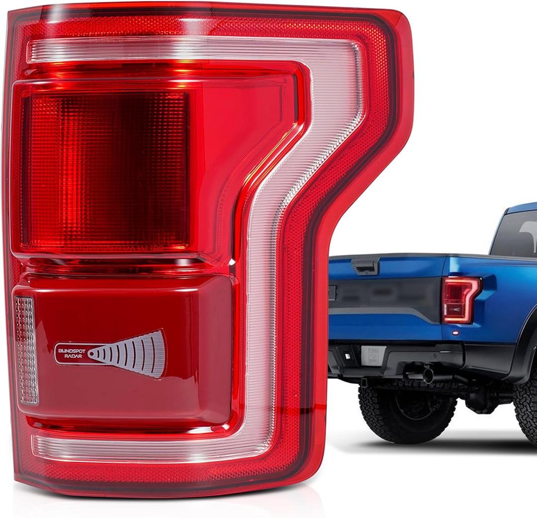 2015-2017 F150 LED Tail Light Assembly with Blind Spot Alert Monitor Compatible with Ford F-150 Raptor Lariat Limited Platinum King Ranch Replace for HL3Z13404D (Rear Right Passenger Side)