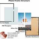 JCJMY 24x32 Picture Frame with 20x24 Mat, Display Photo 20x24 with Mat or 24 x 32 Without Mat, Wall Hanging Large 24 by 32 Poster Frame with Plexiglass, Black