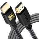 PowerBear 4K HDMI Cable 10 ft | High Speed Hdmi Cables, Braided Nylon & Gold Connectors, 4K @ 60Hz, Ultra HD, 2K, 1080P, ARC & CL3 Rated | for Laptop, Monitor, PS5, PS4, Xbox One, Fire TV, & More