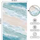 Beach Kitchen Towels Set of 2 Dish Towels Kitchen Hand Towels Absorbent Quick Dry Microfiber Cloth Dish Towel for Kitchen Drying 18" x 26",Coastal Ccean Sand Wave Blue Teal