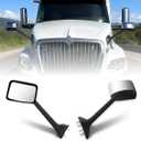 Chrome Hood Mirror Replacement International Lt 625 2018+ Truck Pair Left Driver and Right Passenger Hood Mirror