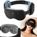 3D Bluetooth Sleep Mask with Voice Control,Eye Mask Headphones for Women Men 100% Pressure-Free & BlockOut,Wireless Cotton Mask for Side Sleepers Travel (Black)