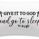 2 x Christian Gifts for Women Men, Give It to God and Go to Sleep Throw Pillow Cover, Religious Housewarming Gift for Women, 12x20 Inch Christian Decorative Cushion Case for Home Bed Decor