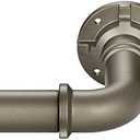 Mayrhyme Heavy Duty Curtain Rods,Wrap Around Industrial Blackout Design,Adjustable 1 Inch Drapery Rod,Room Divider Window Curtain Rod for Indoor/Outdoor (Pewter, 28-48")