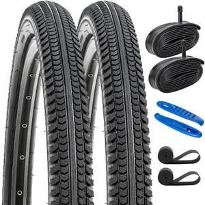 YUNSCM 2-PCS 29" Bike Tires 29 x 2.125/57-622 and 29 Heavy Duty Bike Tubes Schrader Valve with 2 Rim Strips Compatible with 29x2.0 29x2.10 29x2.125 29x2.15 Bike Bicycle Tires and Tubes(Y-826)