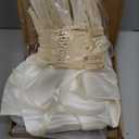 Daifunli 24 Pcs Wedding Bows Aisle Decorations Satin Bows for Chairs Decorative Ribbons Sashes for Pew Back Elegant Ceremony Ribbons for Wedding Background Aisle Decor (Ivory White)