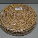 JEUIHAU Set of 8 Water Hyacinth Braided Placemat, 13 Inch Round Placemats Rattan Placemats, Natural Wicker Seagrass Rattan Placemats for Dining Table, Decoration