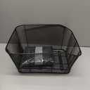 ANZOME Rear Bike Basket - Heavy-Duty Iron Wire Bicycle Cargo Rack with Reflective Waterproof Cover