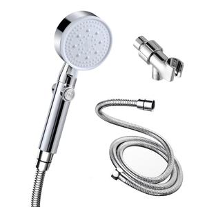 Shower Head,5 Functions High Pressure shower heads with handheld,with Pause button, High Flow Hand Held Shower Head, handheld Showerhead Set Equipped with Stainless Steel Hose and Brackets