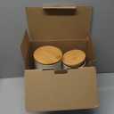 Besmeety Canisters Sets for the Kitchen, Flour Sugar Storage Containers, Ceramic Kitchen Canisters for Countertop with Airtight Lid, 11oz 28oz & 50oz Coffee Tea Sugar Container Set of 3 (White)