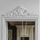 Sintuff 16" H x 47" W x 2" P Door Frame Molding Pediment Over Door Large PU Window Frame Decor French Country Decoration for Home Living Room Entryway Wall Art(Retro Style)