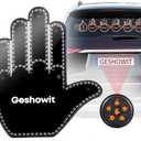 Car Accessories for Men - Car Finger Light with 6 Gestures Remote - Show Your Feelings to Drivers - Ideal Gift Hand Gesture Lights, Truck Accessories, Hand Sign Car LED Signs for Men and Women