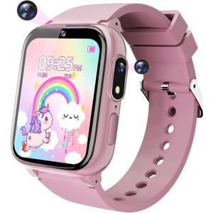 Smart Watch for Kids with 26 Games Girls Toys Age 6-8 Birthday Gifts Ideas for Girls 3 4 5 7 9 6 8 Year Old Christmas Stocking Stuffers for Kids (Pink)