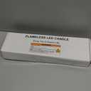 Homemory Rechargeable Flameless Taper Candles, Real Waxy LED Candlesticks Flickering, Battery Operated Candles with Remote Timer, 9.6 Inches for Home Wedding Christmas Decor, 6 Pcs, White