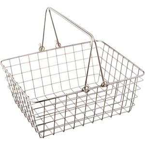 Spectrum Wire Baskets for Organizing, Medium - Sturdy Steel Metal Basket Storage Organizer Bin with Handle - Open Wire Storage Baskets for Kitchen Pantry, Cabinets, Closet & Garage Shelves