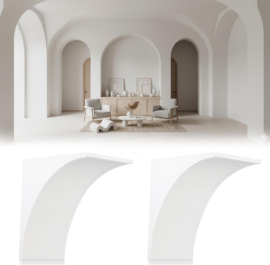 2-Pack Round Doorway Arch Kit, 9"x9"x5" Pre-Curved Drywall Form - Easy DIY Installation for a Half-Circle Top on Any Interior Doorway, Add Modern Rounded Corners to Your Home Decor