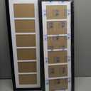 7x17 Collage frame with 4 Openings 4X6 Pictures, Multiple Picture Frame with Mat, Wall or Tabletop Decor, Black Wood Grain,2 Pack