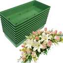 10Pcs Floral Foam Tray 10.7 Inch Plastic Tray for Flower Foam, Flower Arrangements Supplies, Table Centerpieces for Wedding Party Festival