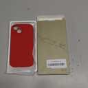 Case for iPhone 13, Full Camera Protection, Liquid Silicone Silky-Soft Touch, Shockproof Protective Phone Cover with Anti-Scratch Microfiber Lining - Brick Red