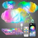 Cloud LED Lights for Bedroom - Aesthetic Mood Light, Music Sync App Control Wall Light, 3D Ceiling Lamp Color Changing Strip Lights, Cool Stuff for Kids Room Decor, Cool lights for Room Decorations