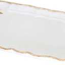 Vintage Decorative Tray Jewelry Tray Towel Tray Storage Tray Rings Necklace Bracelets Earrings Trays Cosmetics Jewelry Organizer Retro Design Bow Decor Resin Plate Coquette Room Decor (White)