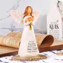 5.5'' Happy Christmas Angel Figurine Gifts for Home Decor,Christmas Emotional Gifts for Women,Unique Xmas Gift for Mom,Sister and Best Friend