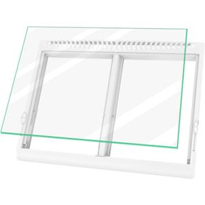 Upgraded 240364787 Refrigerator Crisper Drawer Cover Frame & 240350608 Crisper Glass Replacement Fit for Frigidaire, Ken-more, Elec-trolux Crisper Pan Cover FFTR1814TWB, LFTR1832TF0, 253.78893016
