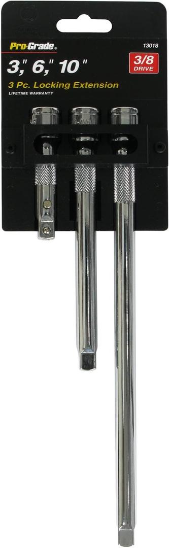 13018 3/8-Inch Drive with Locking Extension Set, 3-Piece