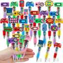 CZWZ 30Pcs Mini Multicolor Pens in One 4-in-1 Cute Pens Bulk for Kids, Ballpoint Pen for Birthdays and Children's Parties, Fun Gifts Assorted Ink Kawaii Pen(Vedio Game)