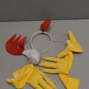 LIYDE Chicken Costume Set Chicken Headband Chicken Tail Chicken Beak Feet Halloween/Birthday/Christmas/Cosplay Party Decorations