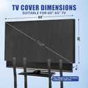 Wibeelee TV Cover Moving Dust Anti-Scratch TV Screen Cover Fits 60"-65" TV with Bottom Strap for Protection TV Moving Home Renovation Pet Scratch or Other Furniture(65“)