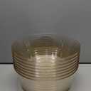 Hioasis 8 Pack Plastic Serving Bowls 128oz Gold Glitter Plastic Bowls Heavy Duty Disposable Serving Bowls for Party Snack & Salad & Candy & Bar Buffet