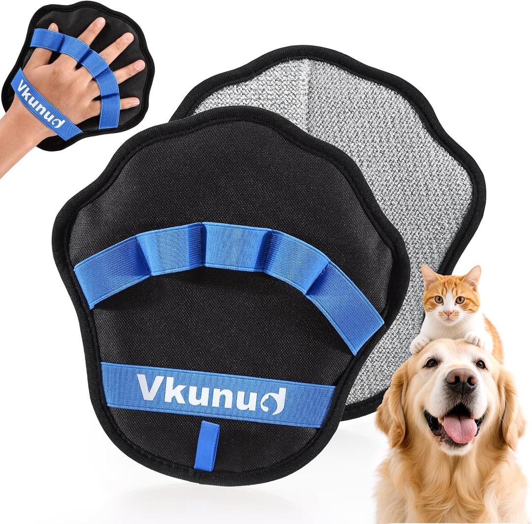 Pet Hair Removal Glove, Reusable Fabric Hair Remover Tool for Clothes, Furniture, Sofa, Carpet, Bedding, Car Seats(2PCS)