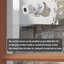 3 x 2 Pack Blink Camera Mount with Strong Suction Cup, No Drill No Screws No Adhesive, Window Mount for Blink Mini 2K+/ Mini 2 /Blink Outdoor 2K+ / All Blink Indoor Cameras (White)