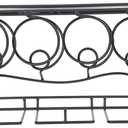Oenophilia Wine Bar Wall Rack - Wall Mounted Wine Rack, Bottle and Stemware Glass Holder, Sturdy and Solid Metal Shelf across the Top for Liquor Storage, 10.5 x 27.5 x 9 inches