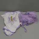 IBTOM CASTLE Baby Girl 1st Birthday Cake Smash Outfit Sequin Butterfly Romper Princess Tutu Dress Headband Photoshoot Clothes (1T)