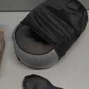 SZXYX Travel Pillows - 100% Pure Memory Foam Neck Pillow for Airplanes, Comfortable Breathable Cover, 360 Support Stowable Pillows for Sleeping, Car, Airport Travel Essentials Dark Grey