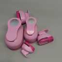 BearBoss 5 Pcs Craft Hole Punch, Handmade Scrapbook Paper Puncher, Different Size of Scrapbooking Punches Crafting Designs for Office Supplies, Card Making, DIY Albums Photos, Pink Color (Circle)