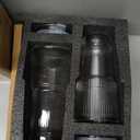 KEMORELA Iced Coffee Cups with Lids 20oz Ribbed Double Wall Glass Cups with Lids and Straws 2PCS, Coffee Bar Accessories Insulated Borosilicate Glass Tumblers, To Go Coffee Cups, Spill proof tumbler