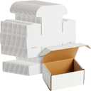 Stockroom Plus Mailing Box - 50 Pack, White, 4 x 3 x 2 Inch Corrugated Cardboard - Foldable Business Card Boxes & Mailers for Storage, Transit & Moving