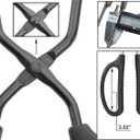 HINMAY Stainless Steel Scissor Tongs 12" and 16" Set, Extra Long Metal Kitchen Tongs for Cooking, Grilling & Serving (Set of 2, Black)