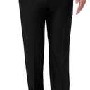 Haggar Men's Premium Comfort Classic Fit Flat Front Hidden Comfort Waistband Pant (Regular and Big & Tall Sizes) (36W x 32L, Black)
