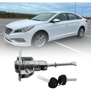 XQSMWF Door Lock Cylinder W/2 Keys Left Driver Compatible with Hyundai Sonata 20092014 Compatible with Sonata Hybrid 20112015 Silver # 819703SA00 819703SA00